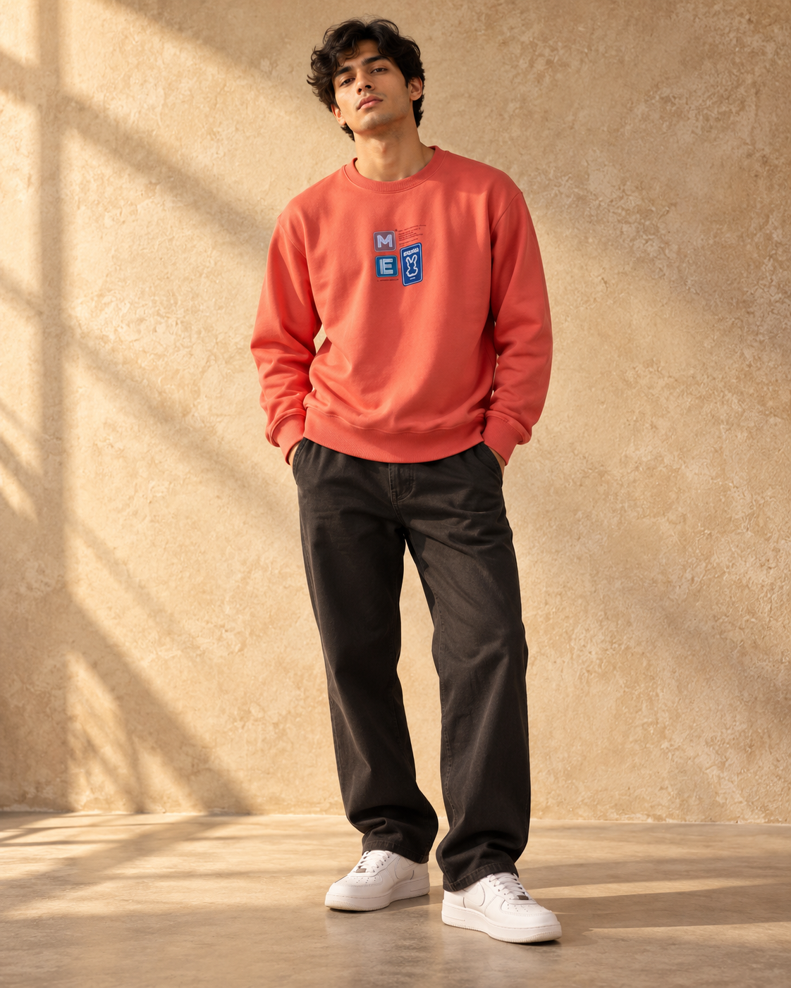 Premium Wear Sweatshirt for Men - Rusty Orange